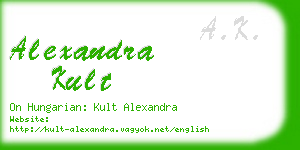 alexandra kult business card